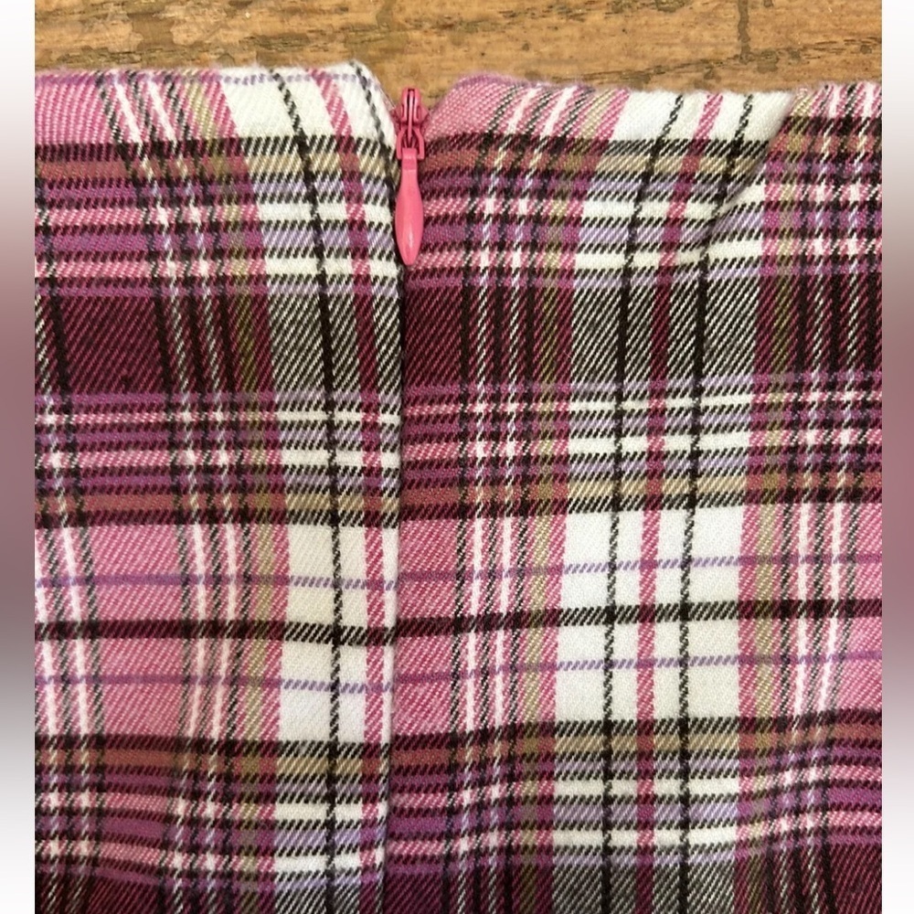 Art Class Mini Skirt Girls Flannel Plaid Brown Pink White Size XL (14/16) Target - Picture 3 of 8